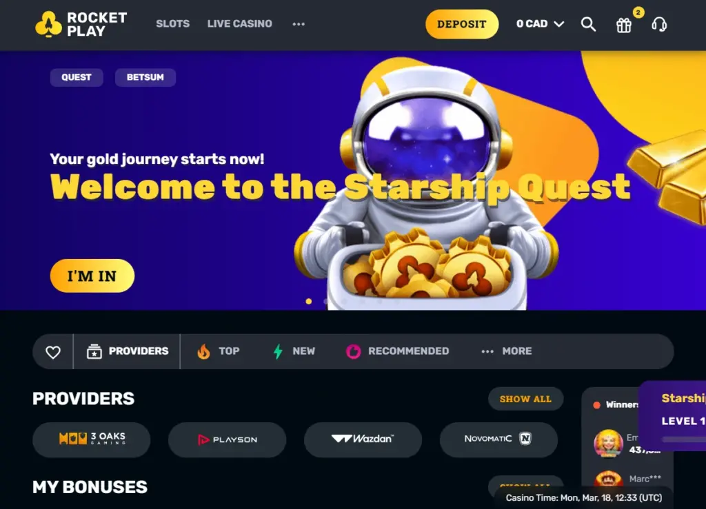 Rocket Play Website