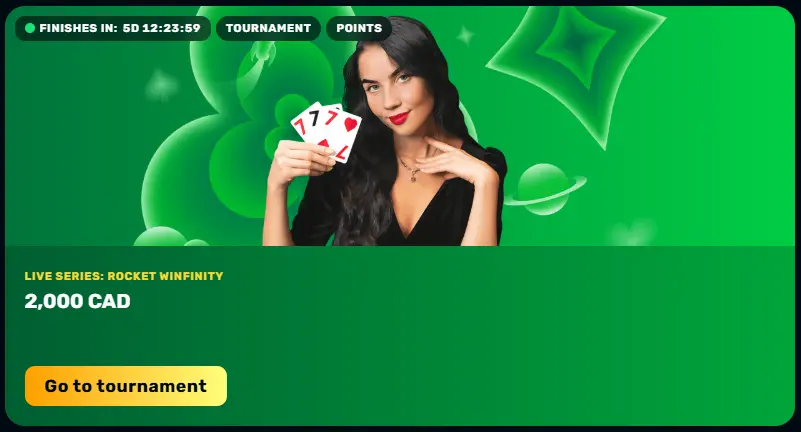 RocketPlay Tournaments Live Series: Rocket Winfinity